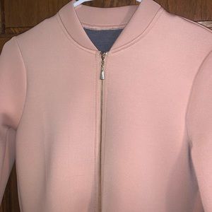 High low zip up jacket